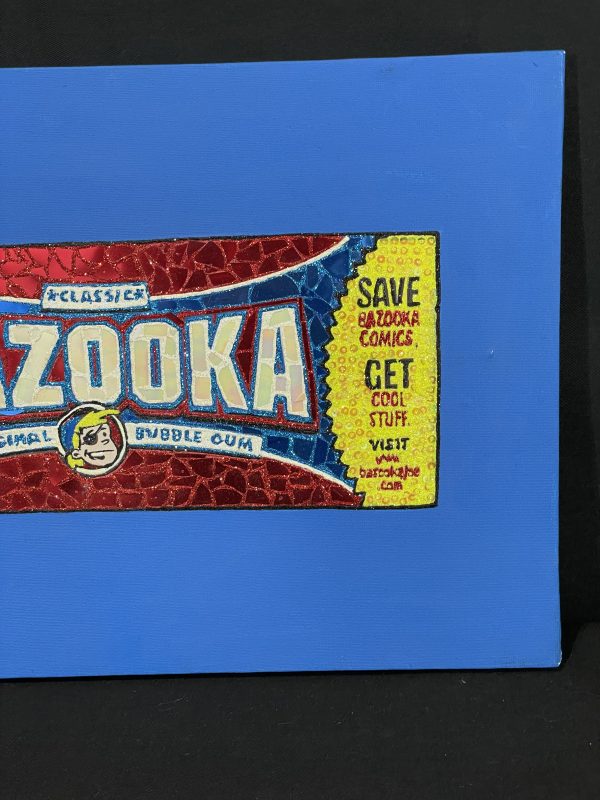 Joe Bazooka mixed media on canvas by Marty Thornton. - Image 4