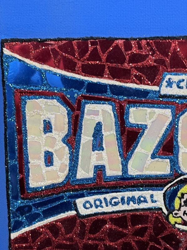 Joe Bazooka mixed media on canvas by Marty Thornton. - Image 5