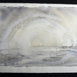 David J Weston Original Watercolour 'Sea Lights'