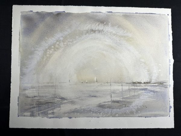 David J Weston Original Watercolour 'Sea Lights'
