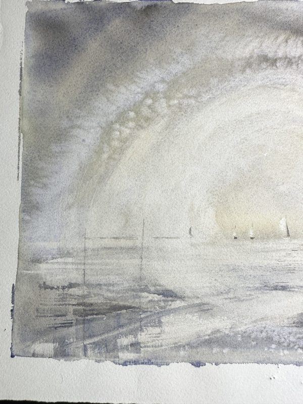 David J Weston Original Watercolour 'Sea Lights' - Image 3