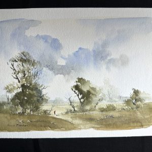 David J Weston Original Watercolour 'Just across the park'