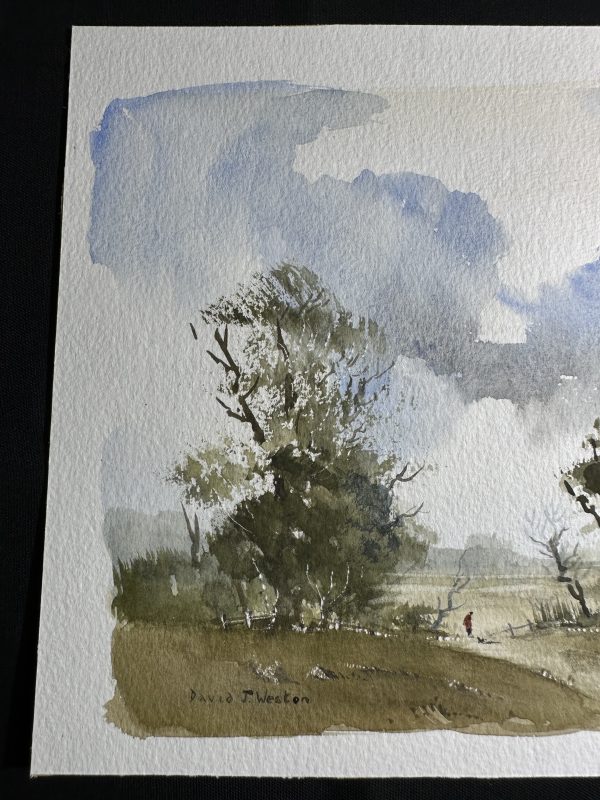 David J Weston Original Watercolour 'Just across the park' - Image 2