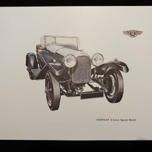 Bentley 3 Litre Speed Model Lithograph by Roger Deer