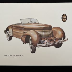 1936 Cord 810 Sportsman Lithograph by Roger Deer