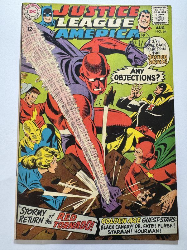 JUSTICE LEAGUE OF AMERICA #64 AUG - 1st Appearance of Red Tornado.