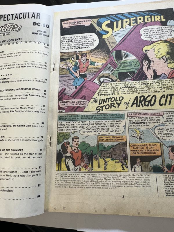 DC 100 PAGES ADVENTURE COMICS SUPERGIRL #416 MARCH 1972 - Image 11