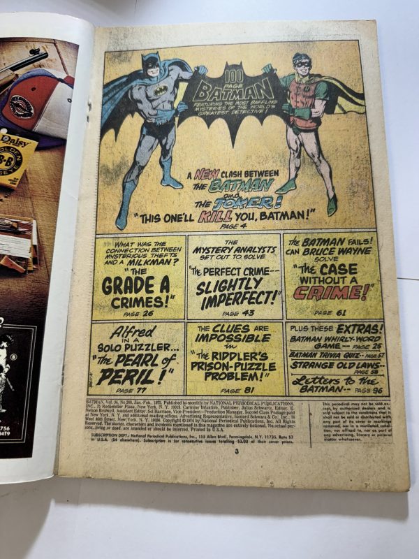 DC 100 PAGES BATMAN #260 FEBRUARY 1975 2nd ARKHAM ASYLUM - Image 4