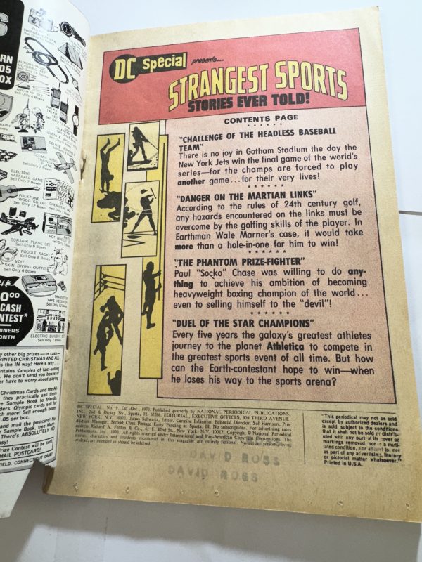DC SPECIAL PRESENTS STRANGEST SPORTS STORIES EVER TOLD #9 AUGUST 1970 - Image 5