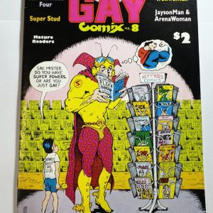 GAY COMIX #8 SUPER HERO PARODY 1986.