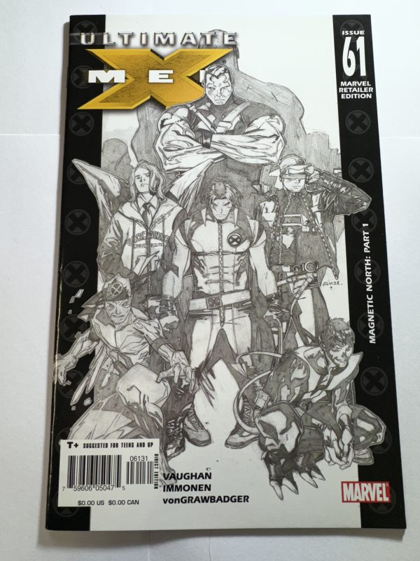 ULTIMATE X-MEN #61 MARVEL RETAILER EDITION, SKETCH VARIANT 2005.