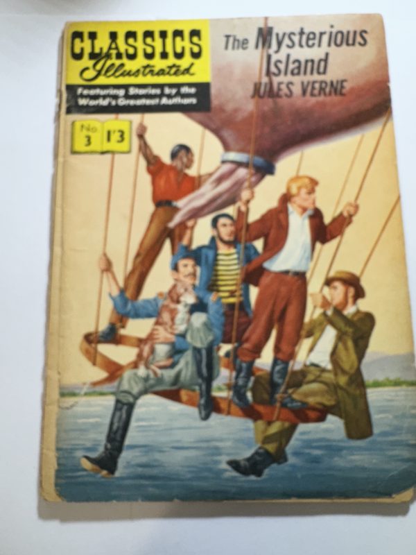 CLASSICS ILLUSTRATED #3 THE MYSTERIOUS ISLAND, JULES VERNE.