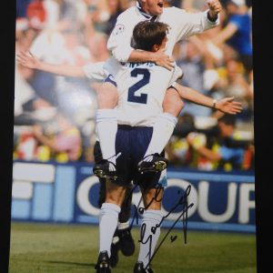 Paul Gascoigne Hand Signed England Photo.
