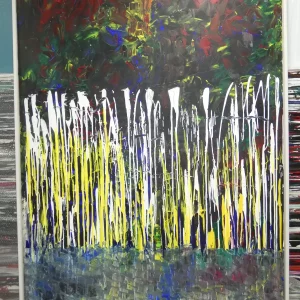 Olusegun Paul Andrew, Acrylic On Canvas, (Twins, Two Paintings) 2021