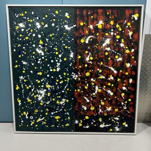 Olusegun Paul Andrew, Acrylic On Canvas, Falling Stars (Gift of Nature Series) 2020.