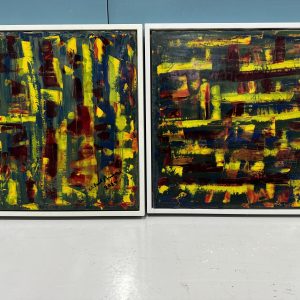 Olusegun Paul Andrew, Oil On Canvas, Works Life Issues (Twin) 2020.